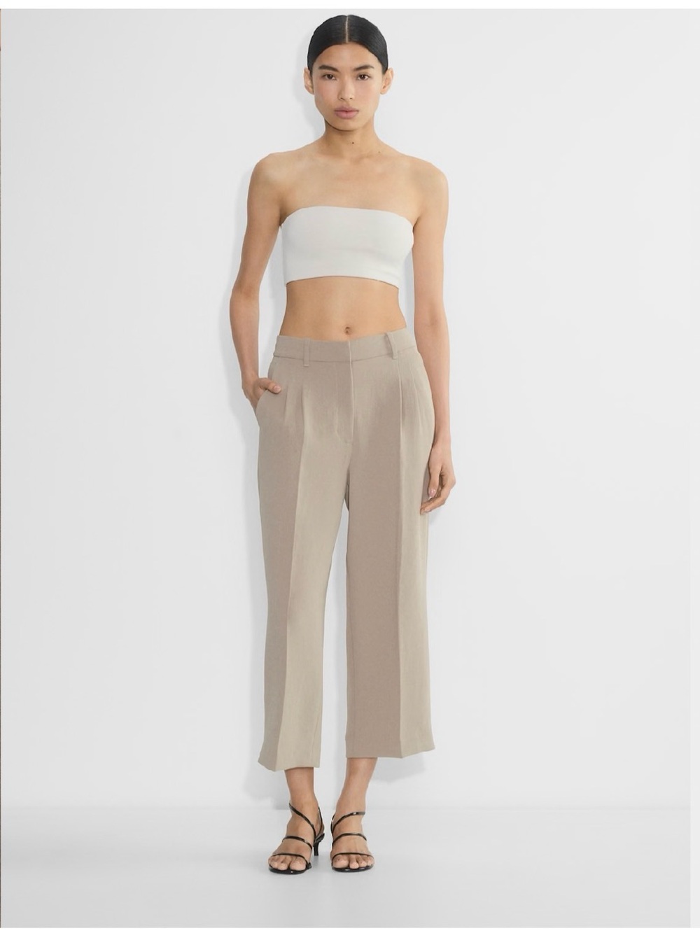 Wilfred Crepette Effortless Cropped Wide-Leg Pants